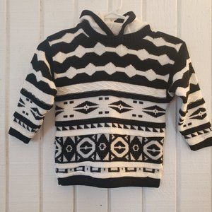 Vintage Miniwaves Pullover Sweater with Hood